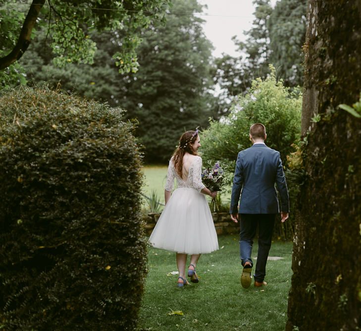 Bride in Lace Maudika Short Tea Length Wedding Dress