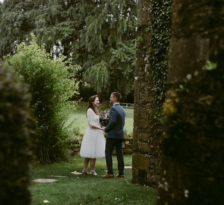 Bride in Lace Maudika Short Tea Length Wedding Dress