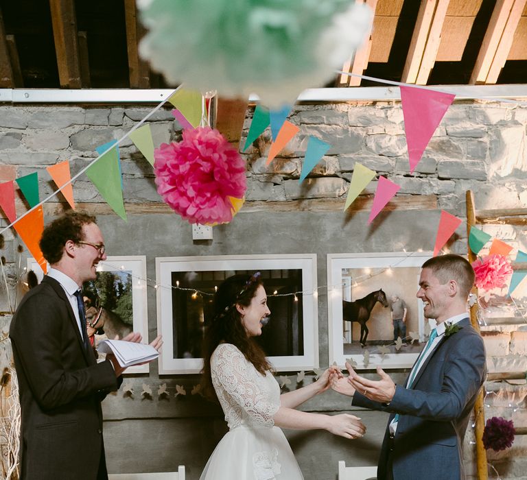 Rustic Barn Ceremony at Durhamstown Castle in Ireland