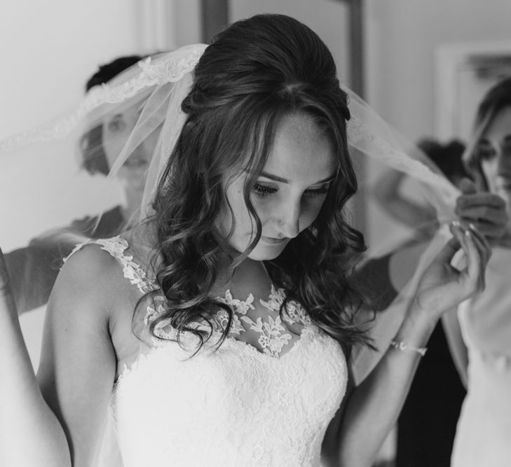 Bridal Preparations | Bride in Pronovias Gown | Elegant Notley Abbey Wedding | Natalie J Weddings Photography