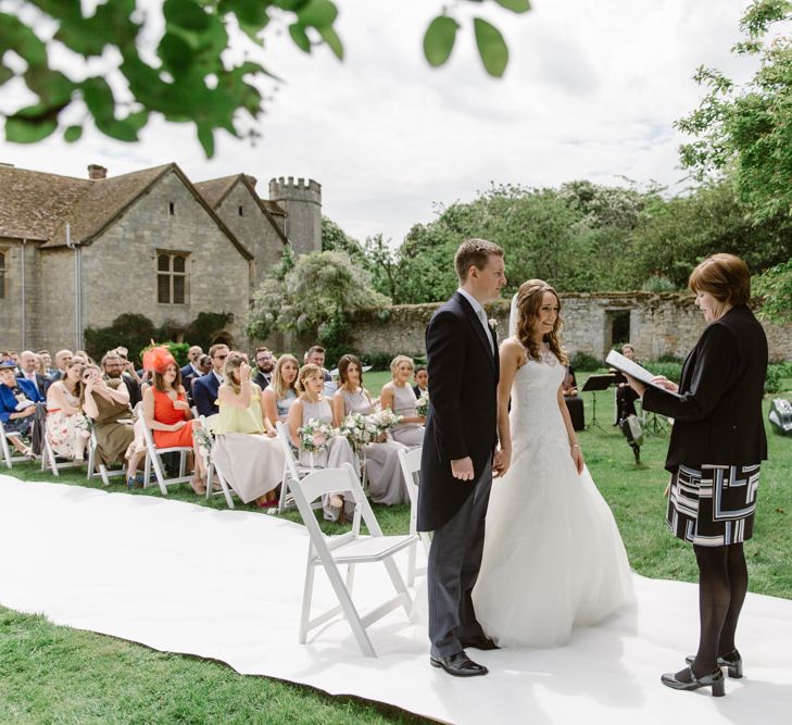 Bride in Pronovias Gown | Groom in Moss Bros Suit | Elegant Notley Abbey Wedding | Natalie J Weddings Photography