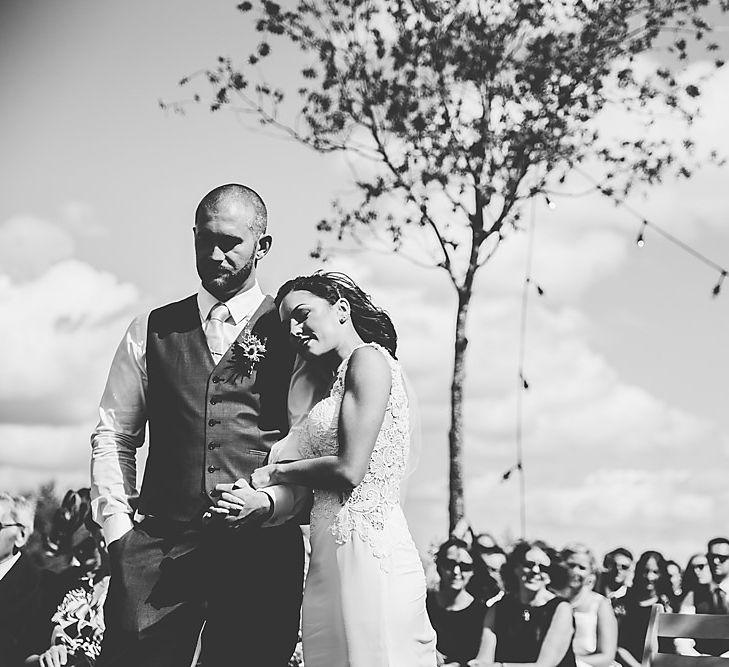 Outdoor Wedding Ceremony For A Northumberland Airfield Wedding