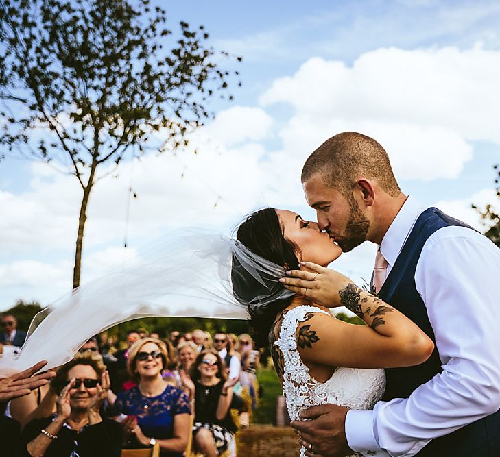 Outdoor Wedding Ceremony For A Northumberland Airfield Wedding