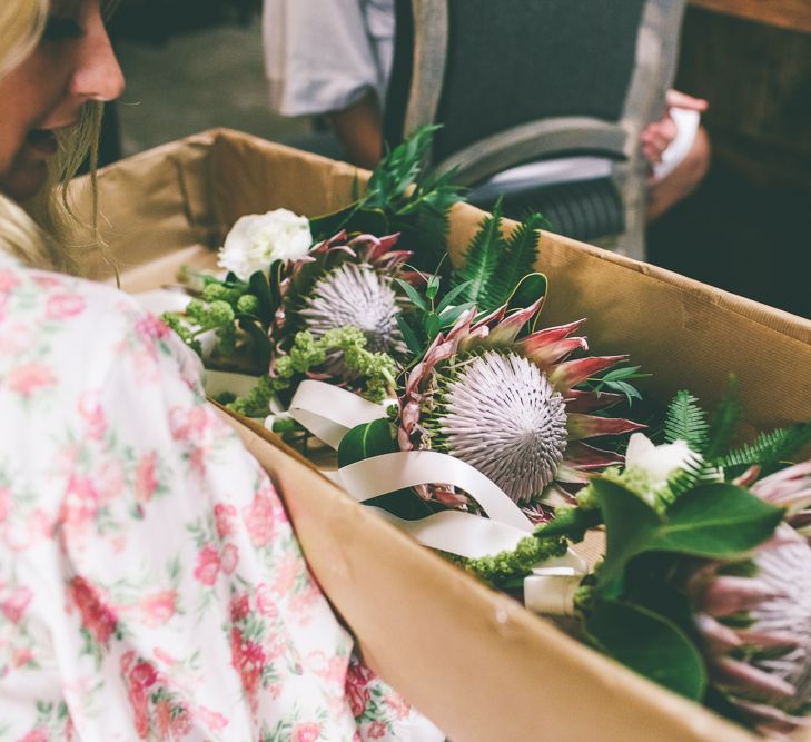 Protea Wedding Bouquets For Bridesmaids