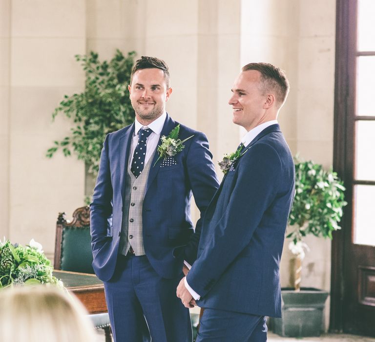 Groom & Groomsmen In Navy