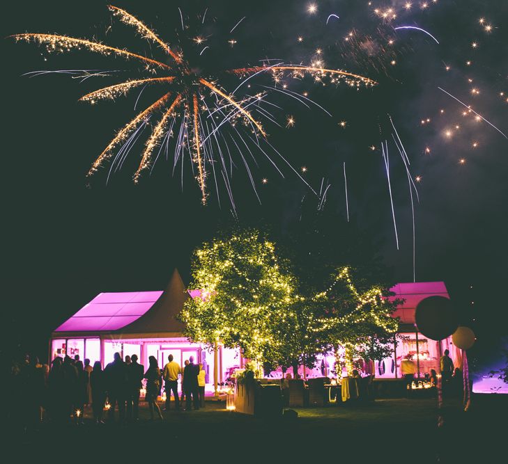 Fireworks Wedding Reception