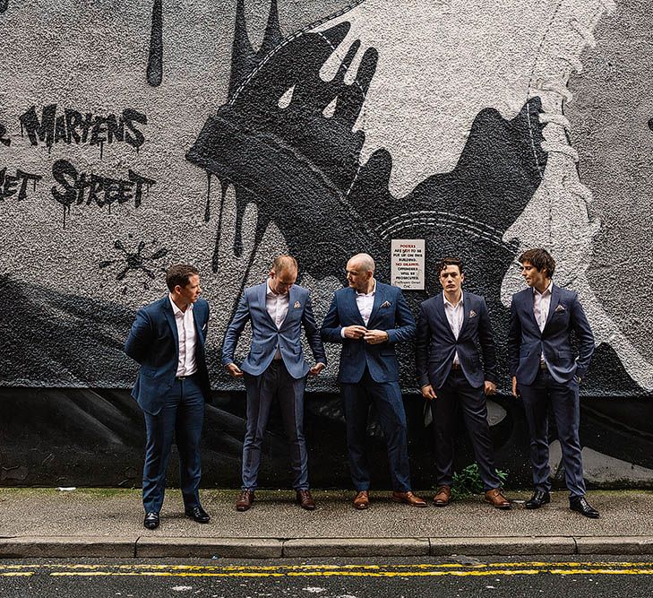 Groomsmen in Reiss Suits