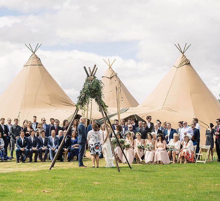 Outdoor Wedding Ceremony | Bamboo Arbor