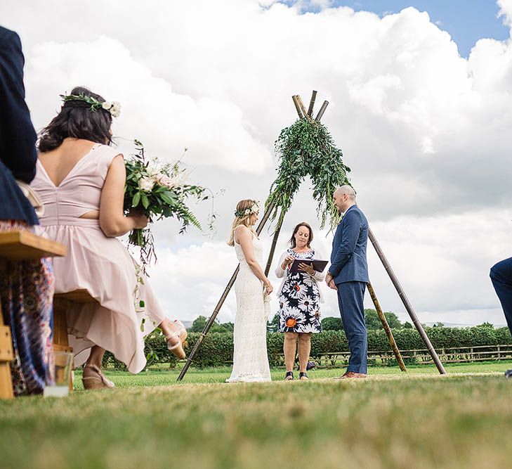 Outdoor Wedding Ceremony | Bamboo Arbor