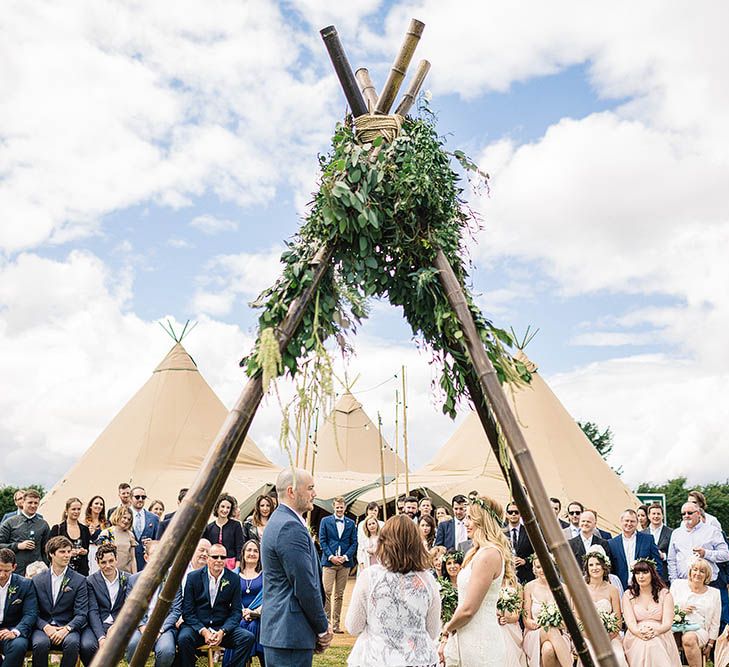 Outdoor Wedding Ceremony | Bamboo Arbor