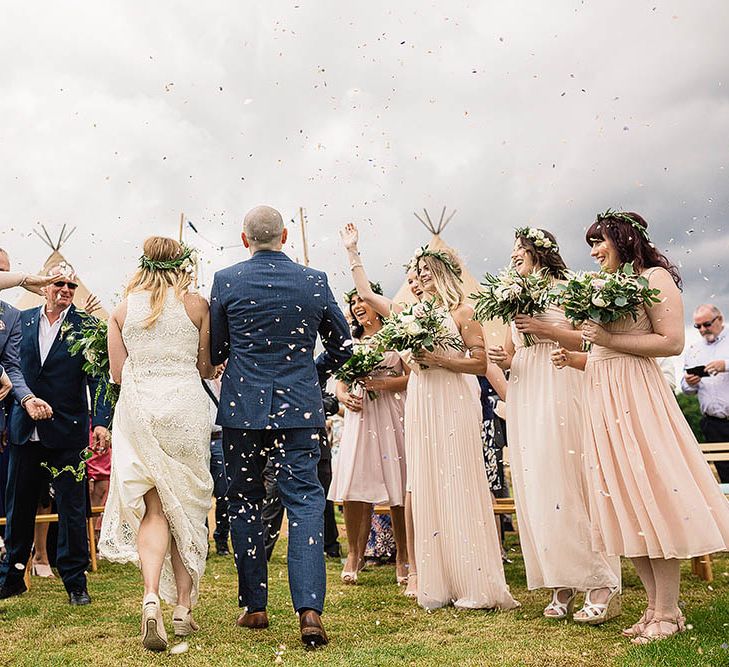 Bride & Groom Confetti Exit