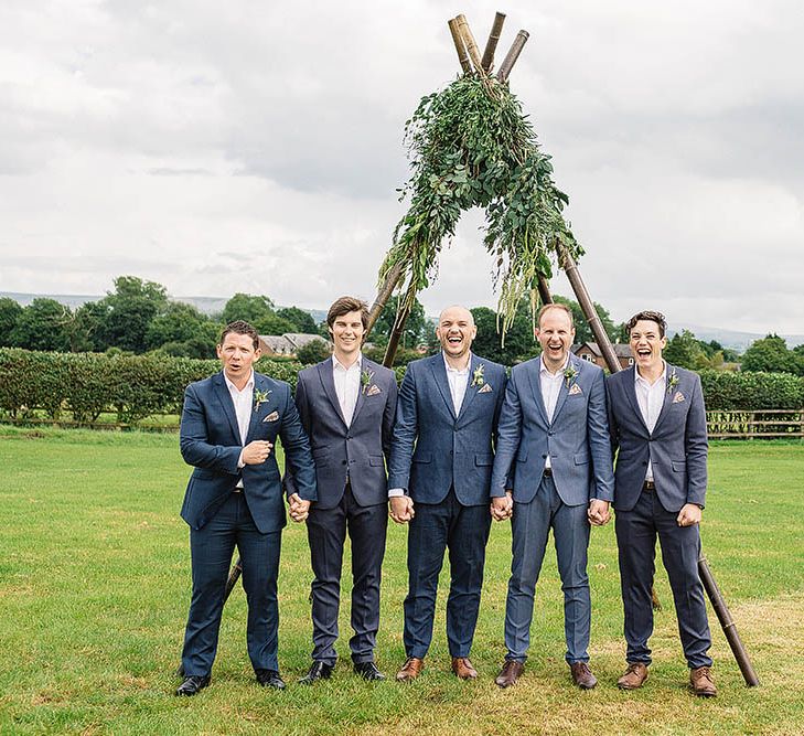 Groomsmen in Reiss Suits