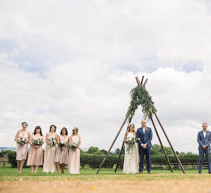 Outdoor Country Wedding Ceremony