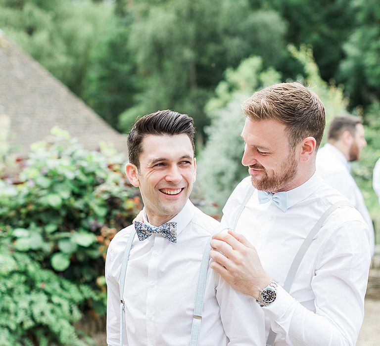 Groomsmen in ASOS Suit | Marble, Copper & Greenery Wedding at Cripps Barn Cotswolds | Summer Lily Studio Photography