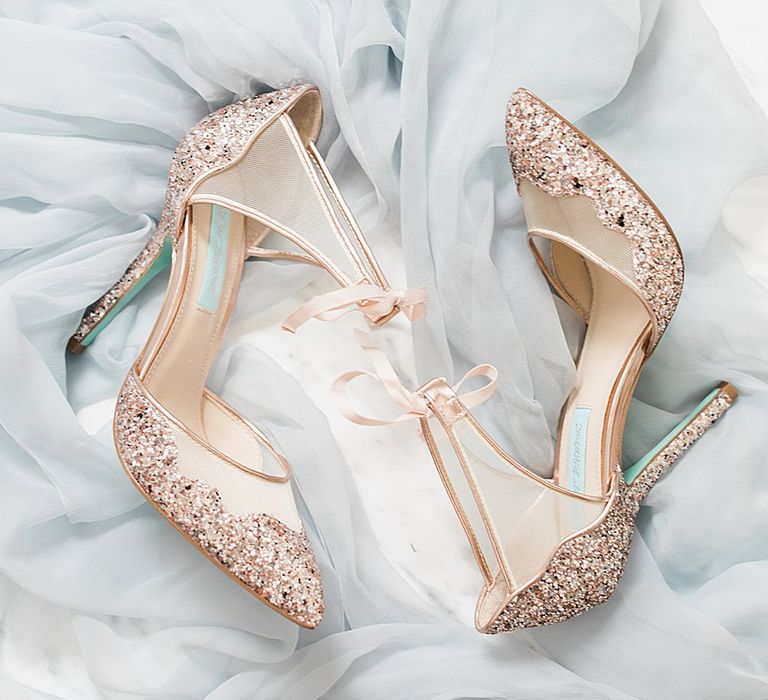 Betsey Johnson Bridal Shoes | Marble, Copper & Greenery Wedding at Cripps Barn Cotswolds | Summer Lily Studio Photography