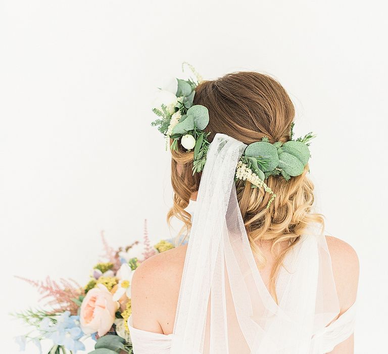 Bridal Veil | Marble, Copper & Greenery Wedding at Cripps Barn Cotswolds | Summer Lily Studio Photography