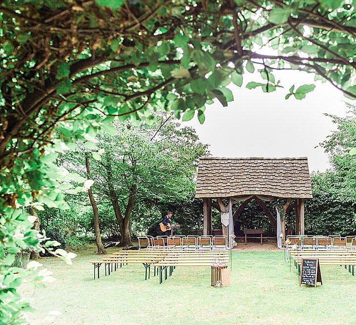 Outdoor Arbour Wedding Ceremony | Marble, Copper & Greenery Wedding at Cripps Barn Cotswolds | Summer Lily Studio Photography