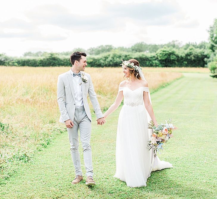 Bride in Heaton Wtoo by Watters Gown | Groom in ASOS Suit | Marble, Copper & Greenery Wedding at Cripps Barn Cotswolds | Summer Lily Studio Photography