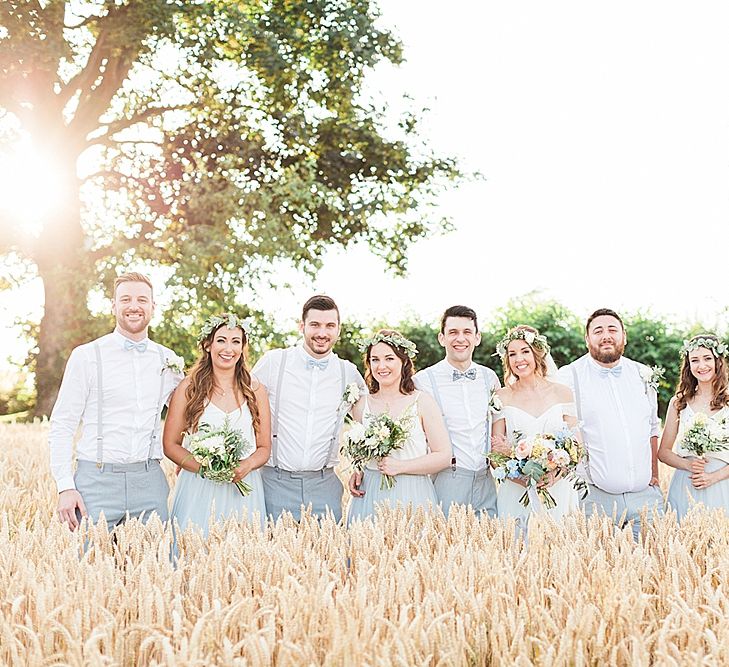 Grey & White Wedding Party Attire | Marble, Copper & Greenery Wedding at Cripps Barn Cotswolds | Summer Lily Studio Photography