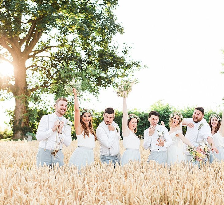 Grey & White Wedding Party Fashion | Marble, Copper & Greenery Wedding at Cripps Barn Cotswolds | Summer Lily Studio Photography