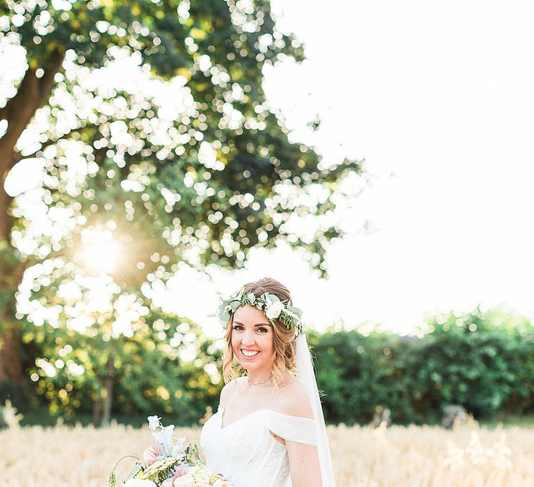 Bride in Heaton Wtoo by Watters Gown | Marble, Copper & Greenery Wedding at Cripps Barn Cotswolds | Summer Lily Studio Photography