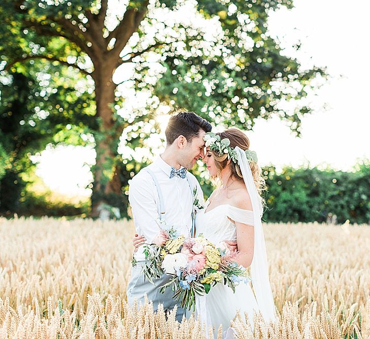 Bride in Heaton Wtoo by Watters Gown | Groom in ASOS Suit | Marble, Copper & Greenery Wedding at Cripps Barn Cotswolds | Summer Lily Studio Photography