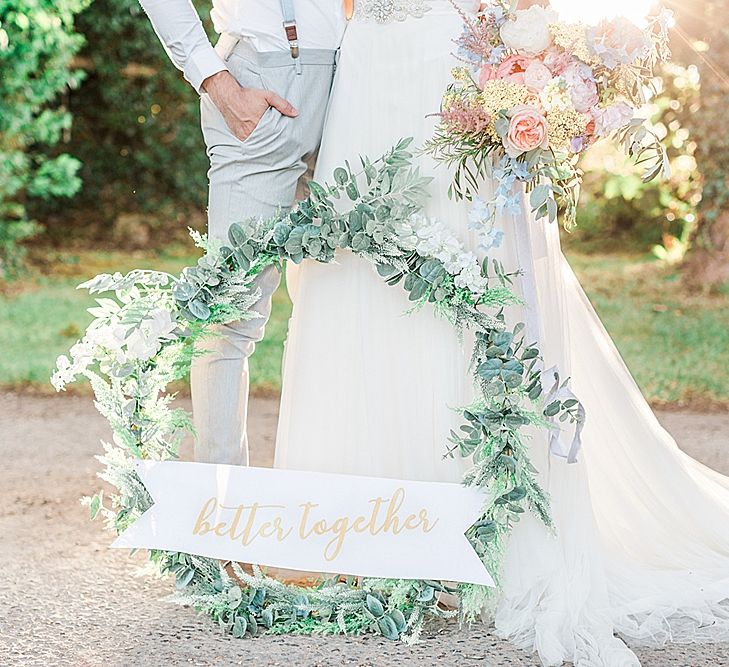 Better Together Greeney Hoop | Bride in Heaton Wtoo by Watters Gown | Groom in ASOS Suit | Marble, Copper & Greenery Wedding at Cripps Barn Cotswolds | Summer Lily Studio Photography