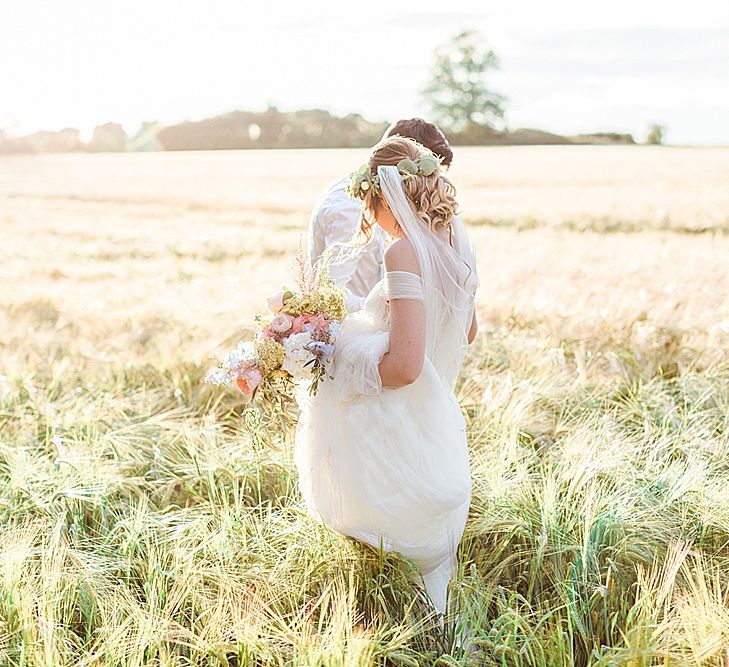 Bride in Heaton Wtoo by Watters Gown | Groom in ASOS Suit | Marble, Copper & Greenery Wedding at Cripps Barn Cotswolds | Summer Lily Studio Photography