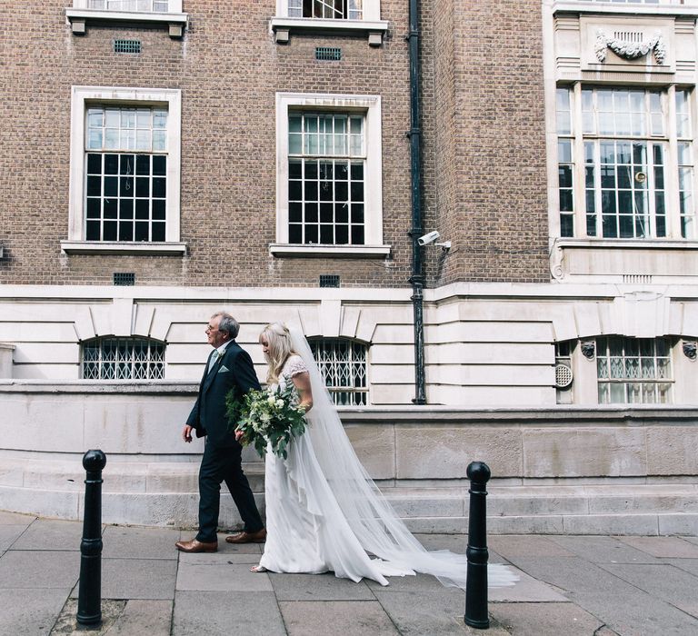 Bride in Alice Temperley Bluebell Gown | Stylish London Wedding | Eclection Photography