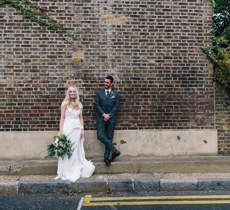 Bride in Alice Temperley Bluebell Gown | Groom in Reiss Suit | Stylish London Wedding | Eclection Photography