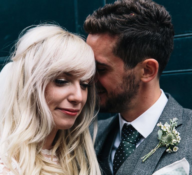 Bride in Alice Temperley Bluebell Gown | Groom in Reiss Suit | Stylish London Wedding | Eclection Photography