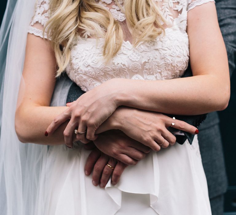 Bride in Alice Temperley Bluebell Gown | Groom in Reiss Suit | Stylish London Wedding | Eclection Photography