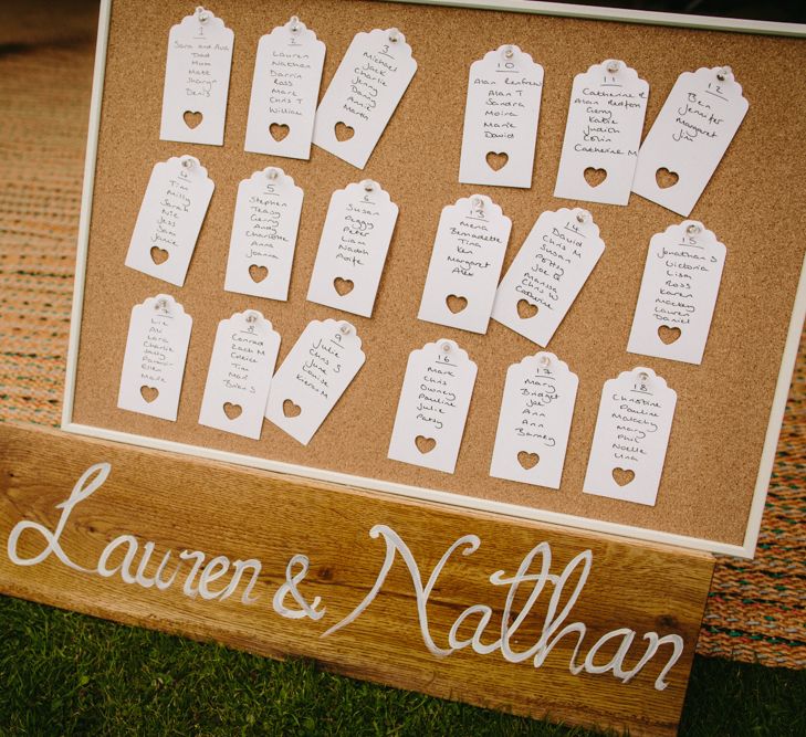 Rustic Table Plan For Wedding