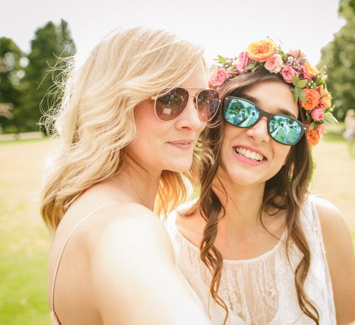 Bride With Brightly Coloured Floral Crown