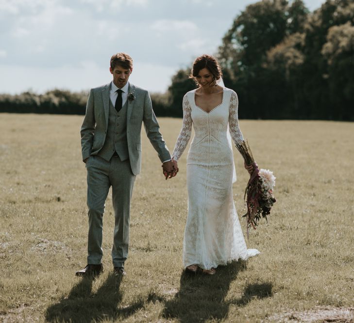 The Hyde Estate West Sussex | Boho Bride in Dreamers and Lovers Dress | Images by Louise Scott