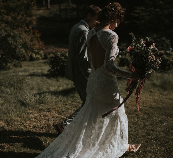 The Hyde Estate West Sussex | Boho Bride in Dreamers and Lovers Dress | Images by Louise Scott