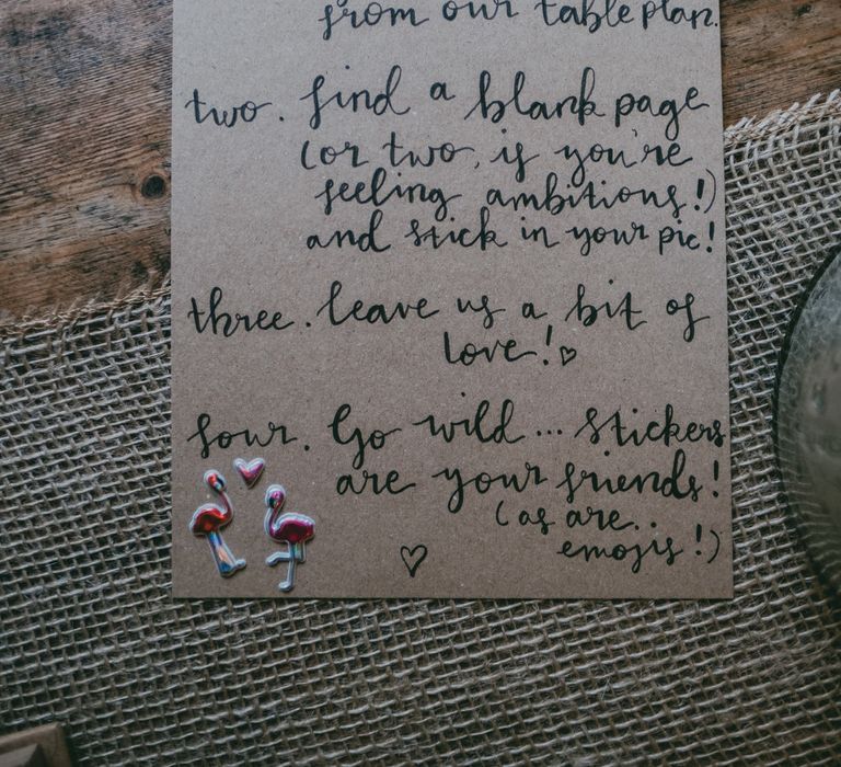 Guest Book Sign | Rustic Barn Pink Summer Wedding at Nancarrow Farm in Cornwall | Ross Talling Photography