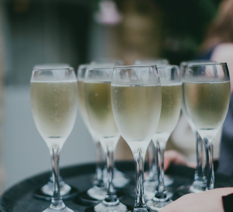 Champagne | Rustic Barn Pink Summer Wedding at Nancarrow Farm in Cornwall | Ross Talling Photography