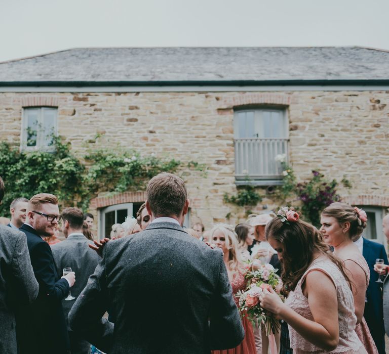 Rustic Barn Pink Summer Wedding at Nancarrow Farm in Cornwall | Ross Talling Photography