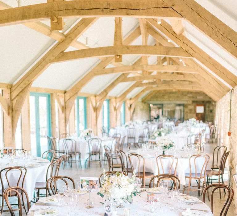 Jesus Peiro Wedding Dress With Pockets And Bridesmaids In Sky Blue Multiway Dresses At Healey Barn Northumberland With Images By Sarah Jane Ethan