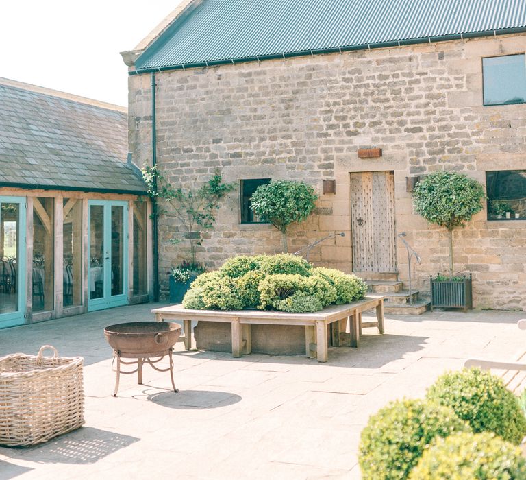 Jesus Peiro Wedding Dress With Pockets And Bridesmaids In Sky Blue Multiway Dresses At Healey Barn Northumberland With Images By Sarah Jane Ethan