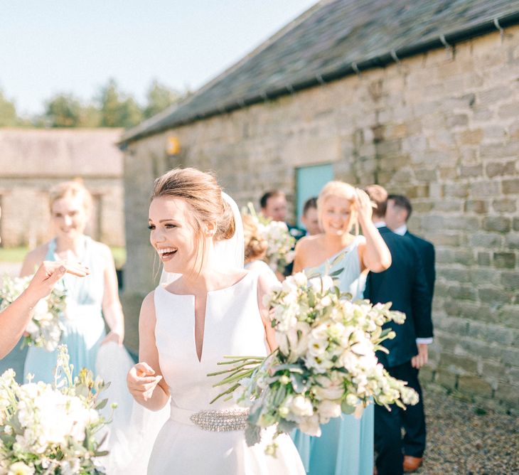 Bridesmaids In Blue Multiway Dresses