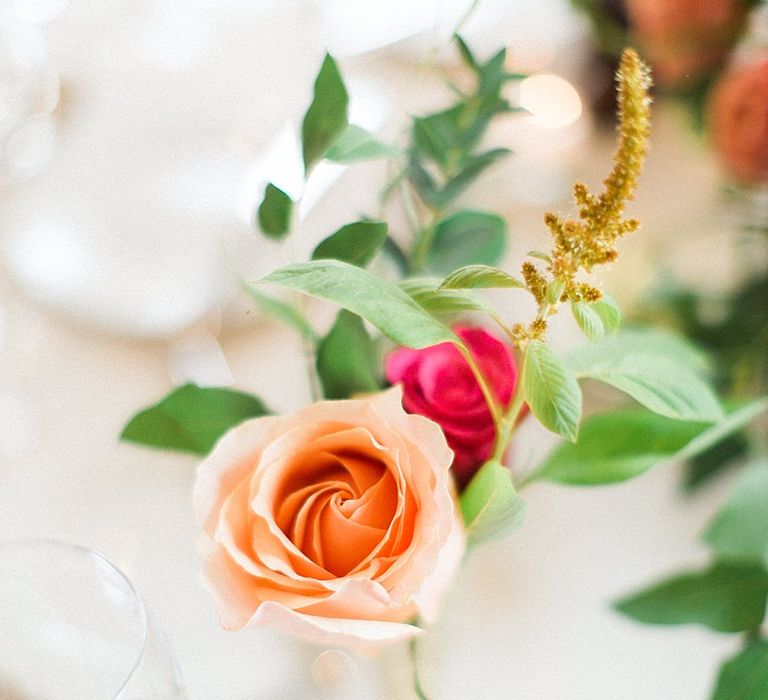 Peach, Coral, Pink, Fuchsia, Red & Burgundy Floral Decor by Westwood Design | Jacob & Pauline Photography | Pretty in White Films