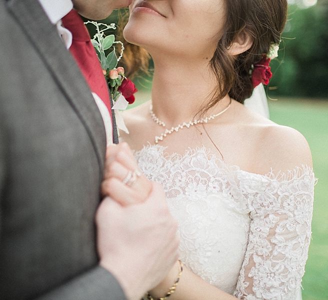 Bride in Renee L. Collections Gown | Groom in Moss Bros Traditional Suit | Jacob & Pauline Photography | Pretty in White Films