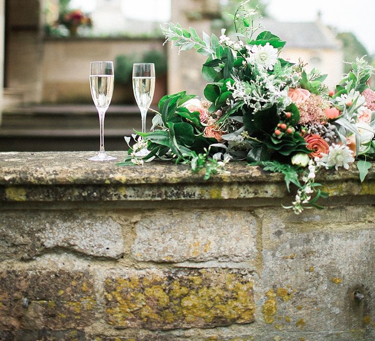 Peach, Coral, Pink, Fuchsia, Red & Burgundy Bouquet by Westwood Design | Jacob & Pauline Photography | Pretty in White Films