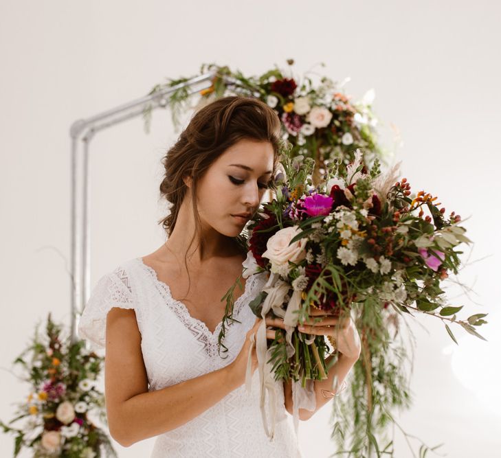 Industrial Bridal Inspiration Shoot At 54 Studios Planned & Styled By Inner City Weddings With Images By Agnes Black