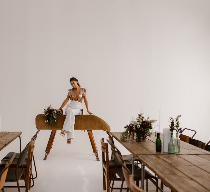 Industrial Bridal Inspiration Shoot At 54 Studios Planned & Styled By Inner City Weddings With Images By Agnes Black