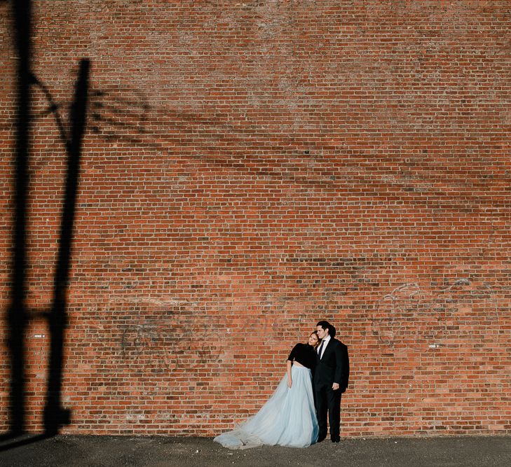 Intimate Elopement In New York City With Bride In Black Sweater And Blue Tulle Skirt And A Ponytail With Images From Forester Fotografos