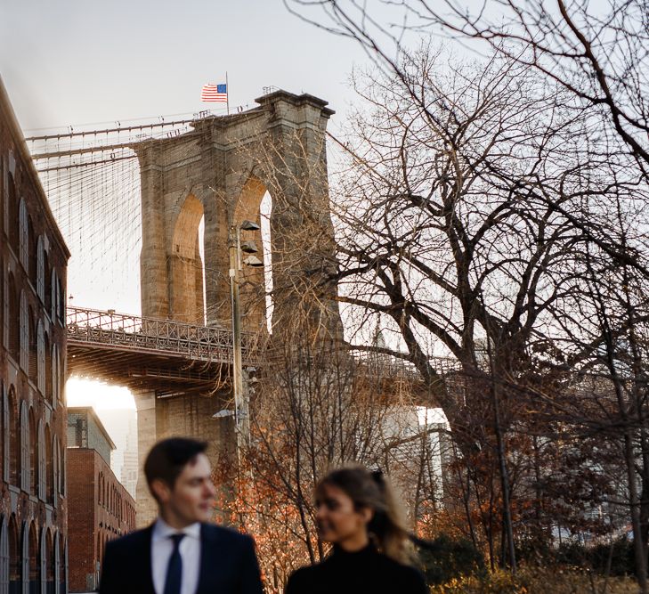 Intimate Elopement In New York City With Bride In Black Sweater And Blue Tulle Skirt And A Ponytail With Images From Forester Fotografos