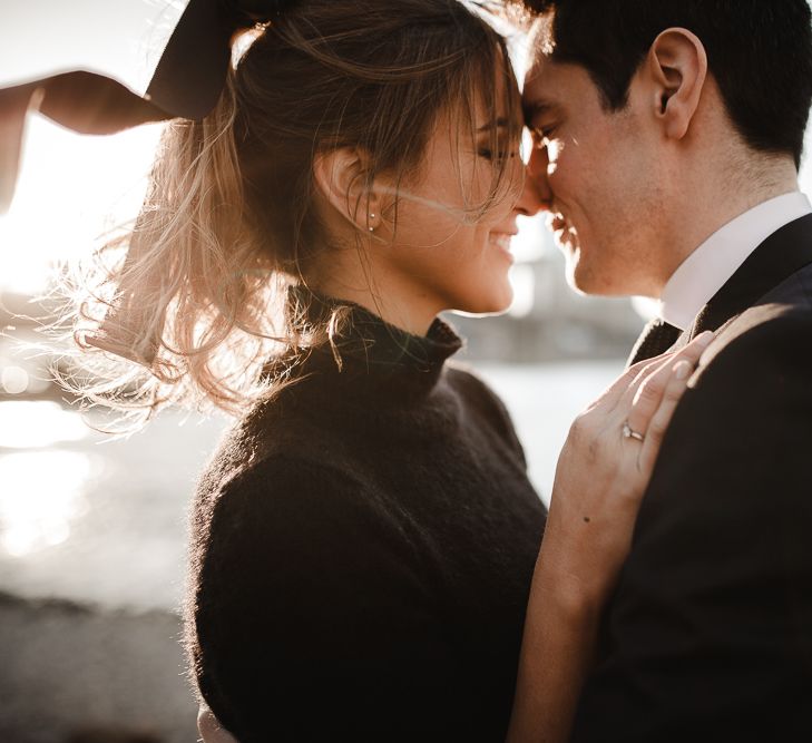 Intimate Elopement In New York City With Bride In Black Sweater And Blue Tulle Skirt And A Ponytail With Images From Forester Fotografos